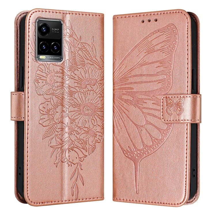 Embossed Butterfly Leather Phone Case, For vivo V27e 4G Global / T2 4G Global, For vivo Y35 4G/Y22 4G/Y22s 4G Global, For vivo Y55 5G Global / Y55s 2023 5G, For vivo Y33s 4G Global/Y21 2021/Y21s, For vivo Y76 5G, For vivo Y52s 5G / iQOO U3 / Y31s 5G