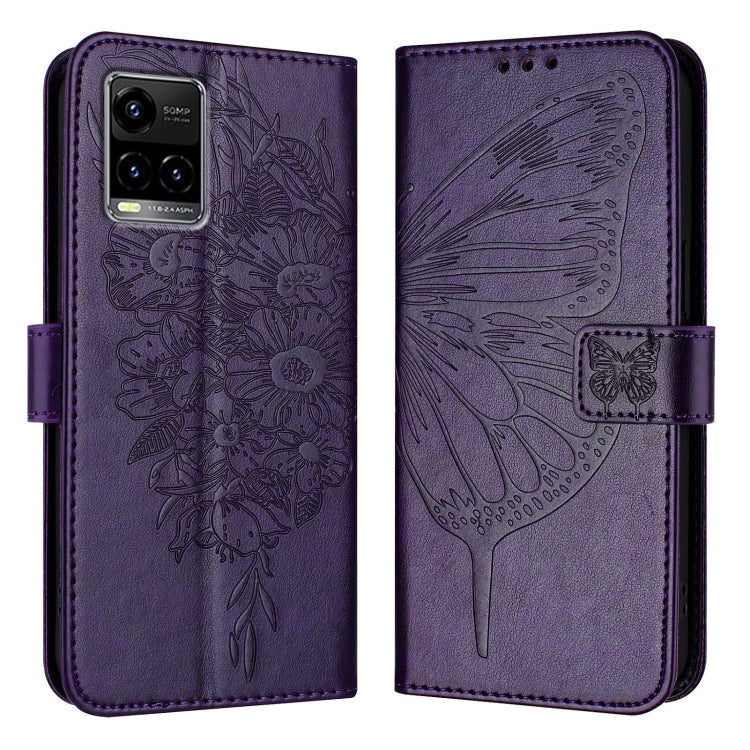 Embossed Butterfly Leather Phone Case, For vivo V27e 4G Global / T2 4G Global, For vivo Y35 4G/Y22 4G/Y22s 4G Global, For vivo Y55 5G Global / Y55s 2023 5G, For vivo Y33s 4G Global/Y21 2021/Y21s, For vivo Y76 5G, For vivo Y52s 5G / iQOO U3 / Y31s 5G