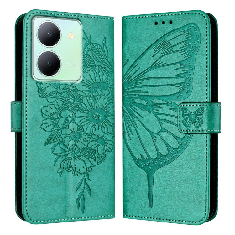 Embossed Butterfly Leather Phone Case, For vivo Y100 5G IDN / Y200e 5G Global, For vivo V30 5G/V30 Pro 5G Global, For vivo V29e 5G Global / Y200 5G Global, For vivo X100 Pro, For vivo X100, For vivo Y36 4G/Y36 5G Global/Y36 4G India