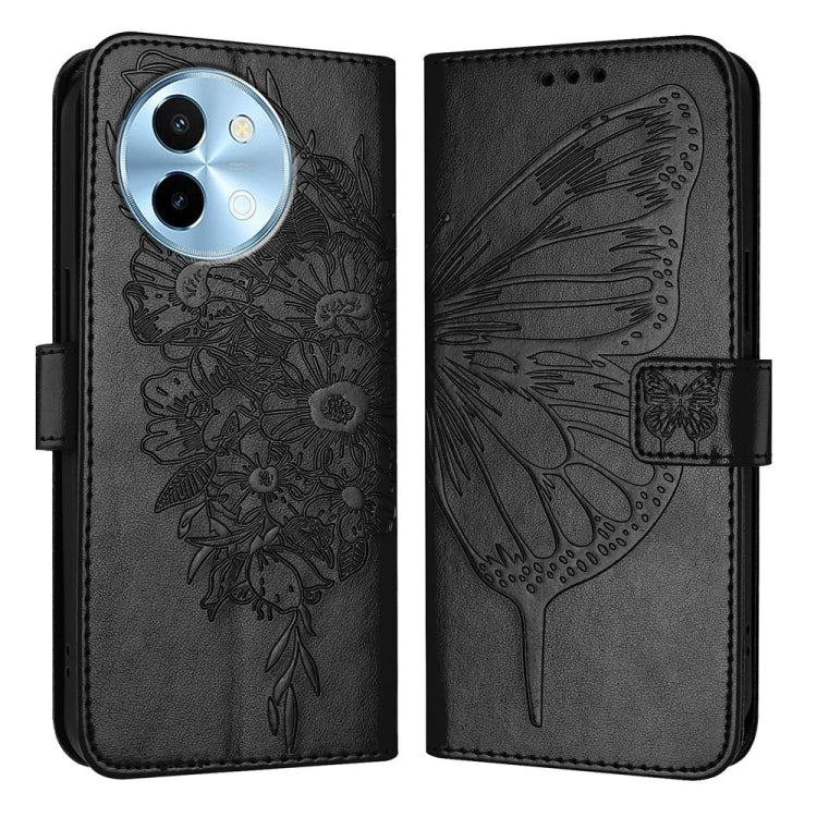 Embossed Butterfly Leather Phone Case, For vivo Y300, For vivo S19 Pro, For vivo S19, For vivo Y28 4G, For vivo X100s 5G, For vivo Y38 5G