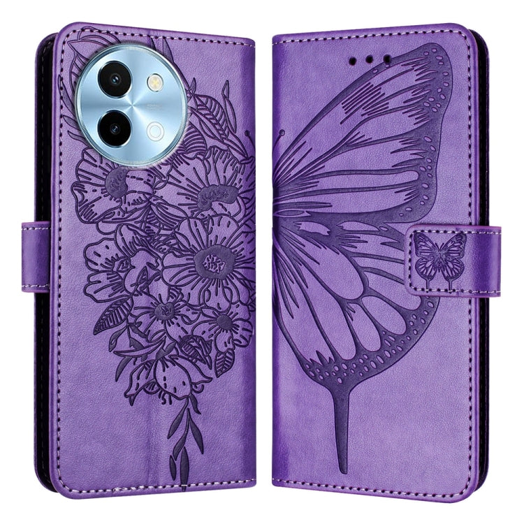 Embossed Butterfly Leather Phone Case, For vivo Y300, For vivo S19 Pro, For vivo S19, For vivo Y28 4G, For vivo X100s 5G, For vivo Y38 5G