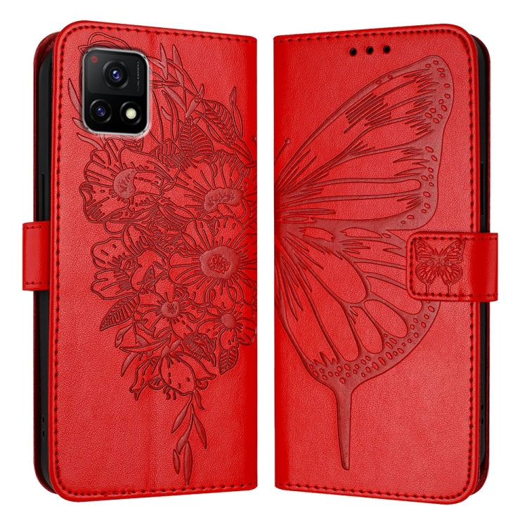 Embossed Butterfly Leather Phone Case, For vivo V27e 4G Global / T2 4G Global, For vivo Y35 4G/Y22 4G/Y22s 4G Global, For vivo Y55 5G Global / Y55s 2023 5G, For vivo Y33s 4G Global/Y21 2021/Y21s, For vivo Y76 5G, For vivo Y52s 5G / iQOO U3 / Y31s 5G