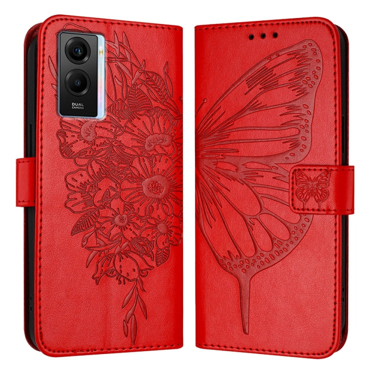 Embossed Butterfly Leather Phone Case, For vivo V27e 4G Global / T2 4G Global, For vivo Y35 4G/Y22 4G/Y22s 4G Global, For vivo Y55 5G Global / Y55s 2023 5G, For vivo Y33s 4G Global/Y21 2021/Y21s, For vivo Y76 5G, For vivo Y52s 5G / iQOO U3 / Y31s 5G