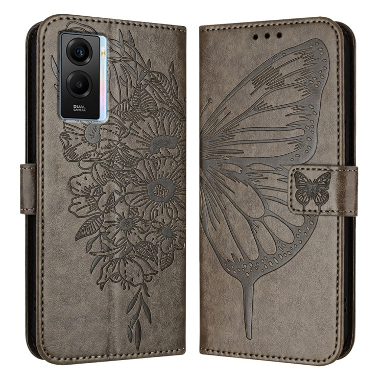 Embossed Butterfly Leather Phone Case, For vivo V27e 4G Global / T2 4G Global, For vivo Y35 4G/Y22 4G/Y22s 4G Global, For vivo Y55 5G Global / Y55s 2023 5G, For vivo Y33s 4G Global/Y21 2021/Y21s, For vivo Y76 5G, For vivo Y52s 5G / iQOO U3 / Y31s 5G