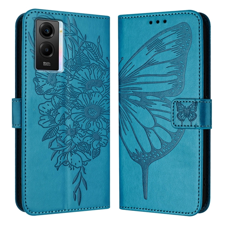 Embossed Butterfly Leather Phone Case, For vivo V27e 4G Global / T2 4G Global, For vivo Y35 4G/Y22 4G/Y22s 4G Global, For vivo Y55 5G Global / Y55s 2023 5G, For vivo Y33s 4G Global/Y21 2021/Y21s, For vivo Y76 5G, For vivo Y52s 5G / iQOO U3 / Y31s 5G