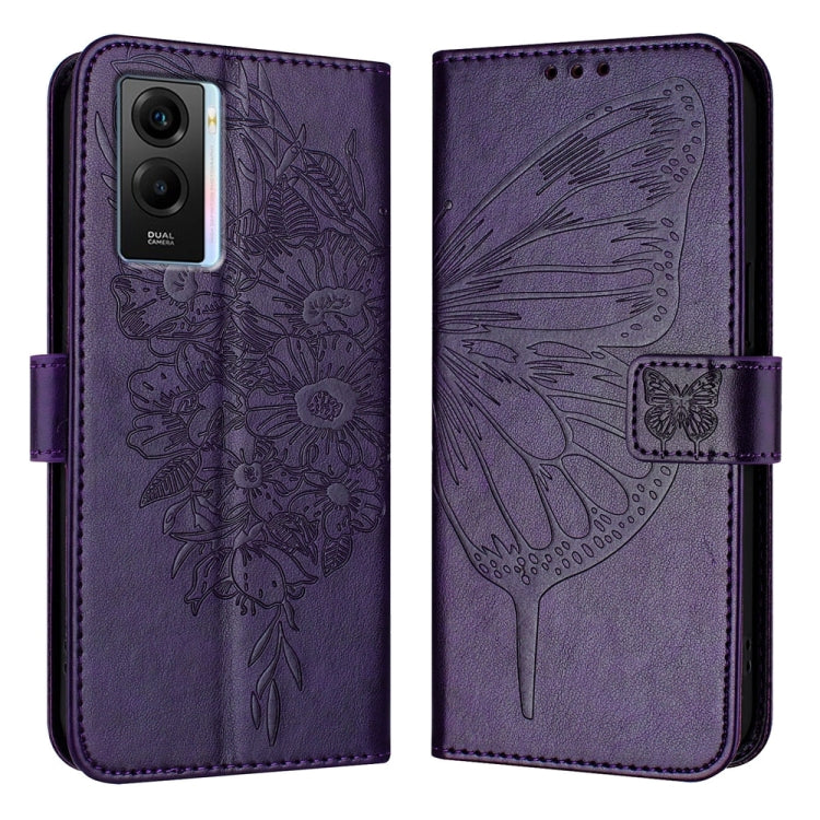 Embossed Butterfly Leather Phone Case, For vivo V27e 4G Global / T2 4G Global, For vivo Y35 4G/Y22 4G/Y22s 4G Global, For vivo Y55 5G Global / Y55s 2023 5G, For vivo Y33s 4G Global/Y21 2021/Y21s, For vivo Y76 5G, For vivo Y52s 5G / iQOO U3 / Y31s 5G
