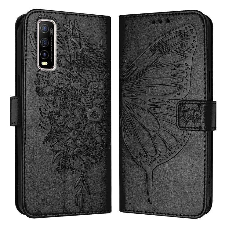 Embossed Butterfly Leather Phone Case, For vivo Y70s, For vivo Y30 4G Global, For vivo Y19/Y5s/U3/U20/Z5i, For vivo Y27 4G Global