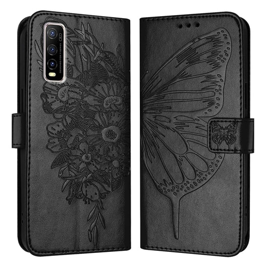 Embossed Butterfly Leather Phone Case, For vivo Y70s, For vivo Y30 4G Global, For vivo Y19/Y5s/U3/U20/Z5i, For vivo Y27 4G Global
