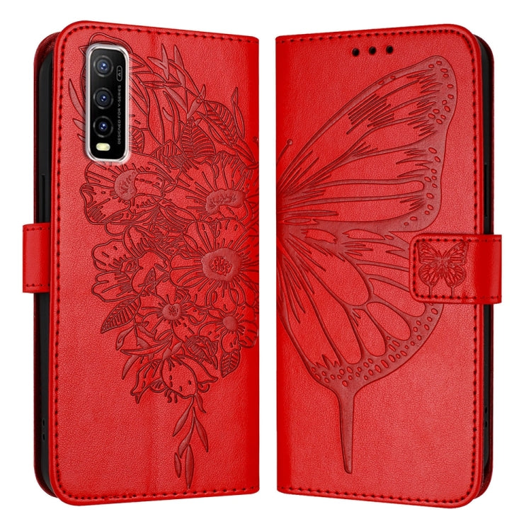 Embossed Butterfly Leather Phone Case, For vivo Y70s, For vivo Y30 4G Global, For vivo Y19/Y5s/U3/U20/Z5i, For vivo Y27 4G Global