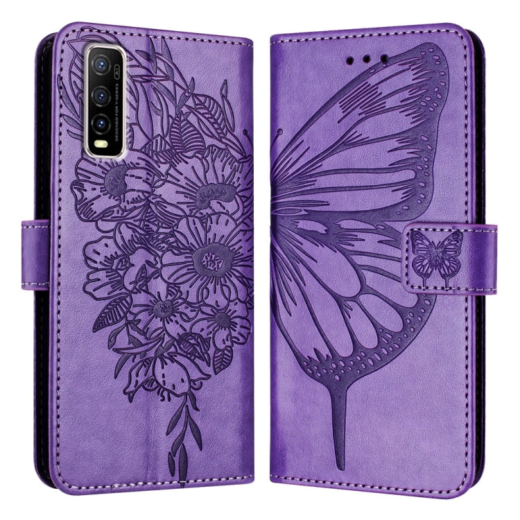Embossed Butterfly Leather Phone Case, For vivo Y70s, For vivo Y30 4G Global, For vivo Y19/Y5s/U3/U20/Z5i, For vivo Y27 4G Global