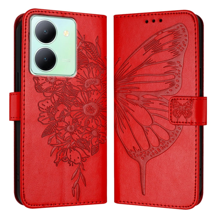 Embossed Butterfly Leather Phone Case, For vivo V29 5G Global / V29 Pro, For vivo Y02 / Y02A / Y02t / Y11 2023, For vivo Y78 5G/Y78+ 5G Global/V29 Lite, For vivo Y56 5G/Y16 4G/Y02s 4G Global, For vivo Y100 5G Global, For vivo V27 5G/V27 Pro 5G Global