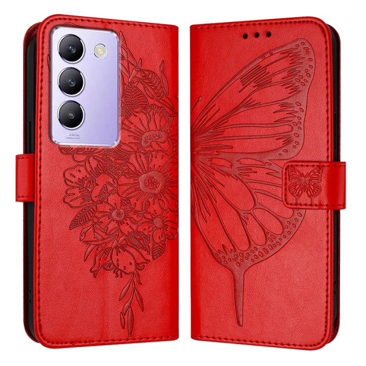 Embossed Butterfly Leather Phone Case, For vivo Y100 5G IDN / Y200e 5G Global, For vivo V30 5G/V30 Pro 5G Global, For vivo V29e 5G Global / Y200 5G Global, For vivo X100 Pro, For vivo X100, For vivo Y36 4G/Y36 5G Global/Y36 4G India