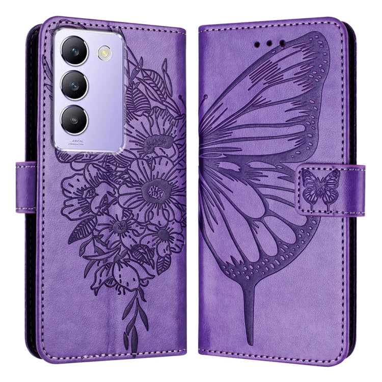 Embossed Butterfly Leather Phone Case, For vivo Y100 5G IDN / Y200e 5G Global, For vivo V30 5G/V30 Pro 5G Global, For vivo V29e 5G Global / Y200 5G Global, For vivo X100 Pro, For vivo X100, For vivo Y36 4G/Y36 5G Global/Y36 4G India