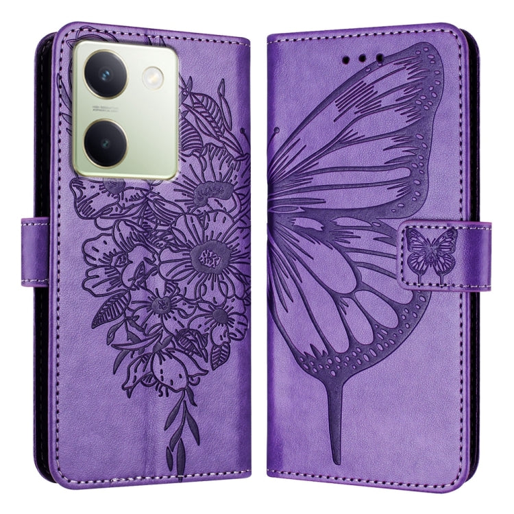 Embossed Butterfly Leather Phone Case, For vivo V29 5G Global / V29 Pro, For vivo Y02 / Y02A / Y02t / Y11 2023, For vivo Y78 5G/Y78+ 5G Global/V29 Lite, For vivo Y56 5G/Y16 4G/Y02s 4G Global, For vivo Y100 5G Global, For vivo V27 5G/V27 Pro 5G Global