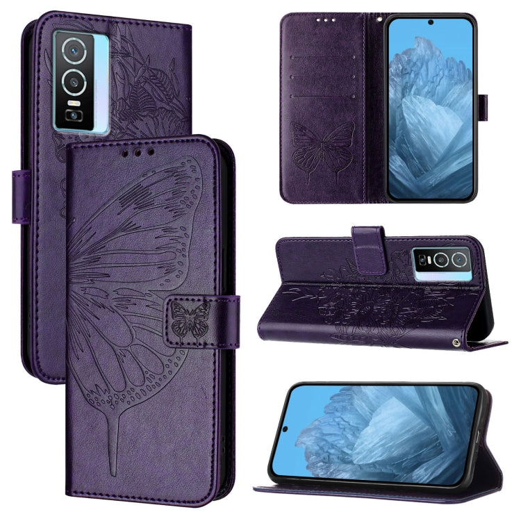 Embossed Butterfly Leather Phone Case, For vivo V27e 4G Global / T2 4G Global, For vivo Y35 4G/Y22 4G/Y22s 4G Global, For vivo Y55 5G Global / Y55s 2023 5G, For vivo Y33s 4G Global/Y21 2021/Y21s, For vivo Y76 5G, For vivo Y52s 5G / iQOO U3 / Y31s 5G
