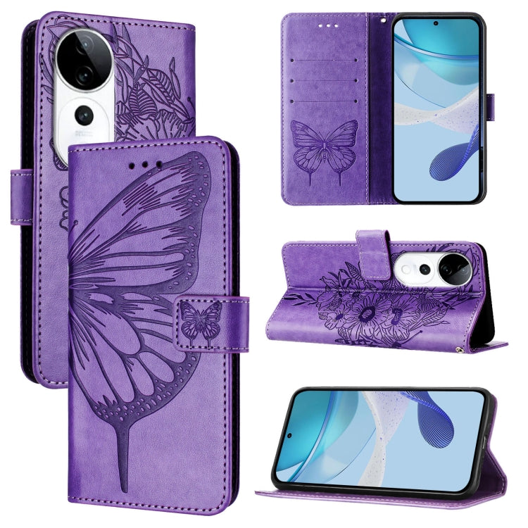 Embossed Butterfly Leather Phone Case, For vivo Y300, For vivo S19 Pro, For vivo S19, For vivo Y28 4G, For vivo X100s 5G, For vivo Y38 5G