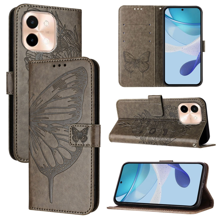Embossed Butterfly Leather Phone Case, For vivo Y300, For vivo S19 Pro, For vivo S19, For vivo Y28 4G, For vivo X100s 5G, For vivo Y38 5G