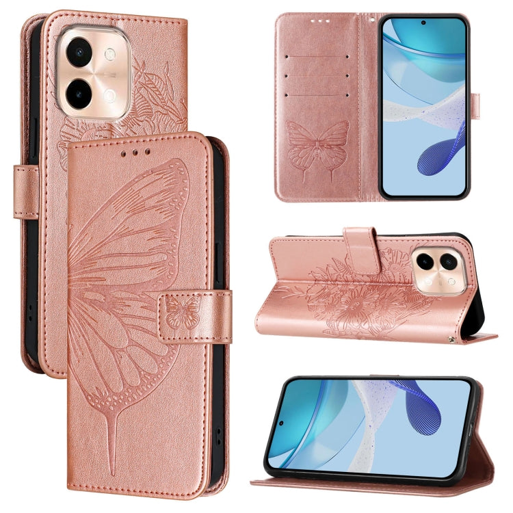 Embossed Butterfly Leather Phone Case, For vivo Y300, For vivo S19 Pro, For vivo S19, For vivo Y28 4G, For vivo X100s 5G, For vivo Y38 5G