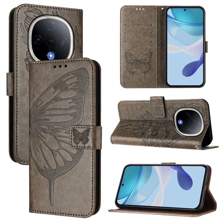 Embossed Butterfly Leather Phone Case, For vivo Y300, For vivo S19 Pro, For vivo S19, For vivo Y28 4G, For vivo X100s 5G, For vivo Y38 5G