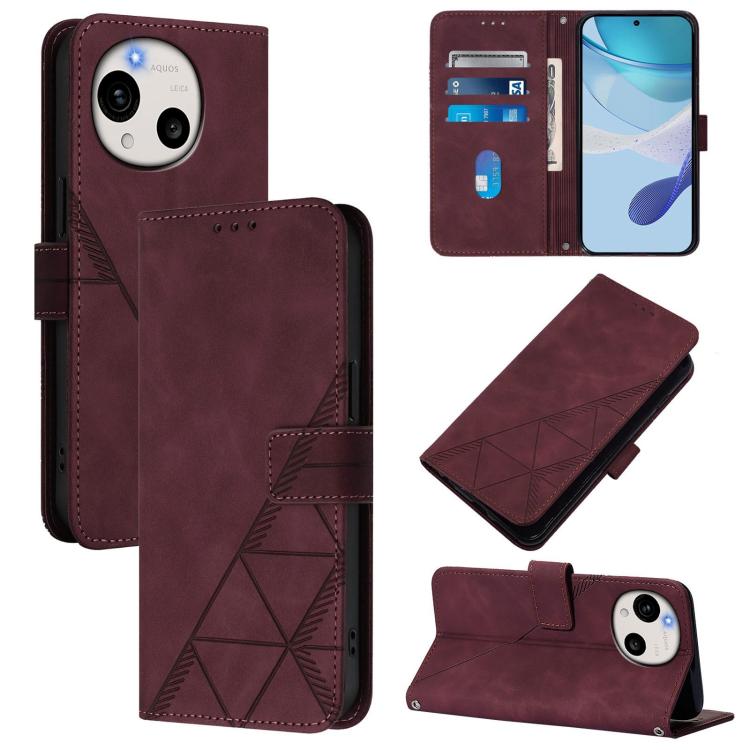 Crossbody 3D Embossed Flip Leather Phone Case, For Sharp Aquos wish6, For Sharp Aquos R11, For Sharp Basio Active3, For Sharp Aquos Wish4, For Sharp Aquos R9, For Sharp Aquos Sense8 SHG11, For Sharp Aquos Wish3