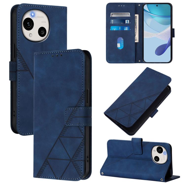 Crossbody 3D Embossed Flip Leather Phone Case, For Sharp Aquos wish6, For Sharp Aquos R11, For Sharp Basio Active3, For Sharp Aquos Wish4, For Sharp Aquos R9, For Sharp Aquos Sense8 SHG11, For Sharp Aquos Wish3