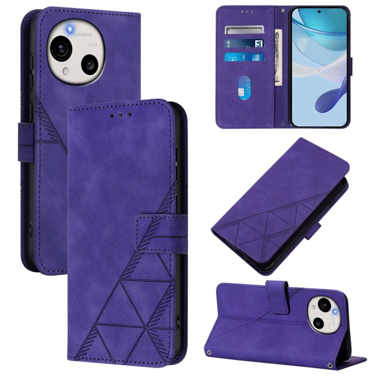 Crossbody 3D Embossed Flip Leather Phone Case, For Sharp Aquos wish6, For Sharp Aquos R11, For Sharp Basio Active3, For Sharp Aquos Wish4, For Sharp Aquos R9, For Sharp Aquos Sense8 SHG11, For Sharp Aquos Wish3