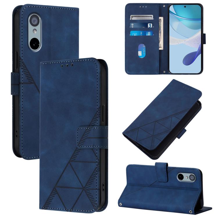 Crossbody 3D Embossed Flip Leather Phone Case, For Sharp Aquos R9, For Sharp Aquos Sense8 SHG11, For Sharp Aquos Wish3