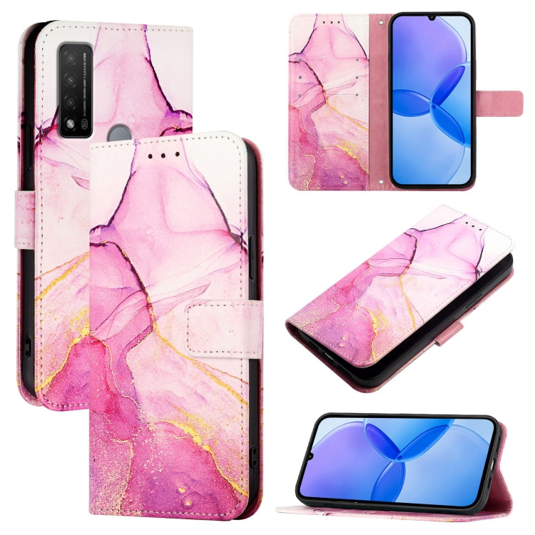 PT003 Marble Pattern Flip Leather Phone Case, For TCL 30Z T602DL, For TCL 30 SE, For TCL 20R 5G
