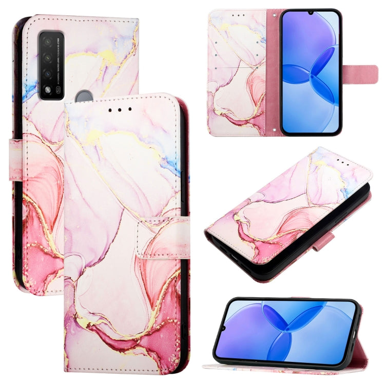 PT003 Marble Pattern Flip Leather Phone Case, For TCL 30Z T602DL, For TCL 30 SE, For TCL 20R 5G