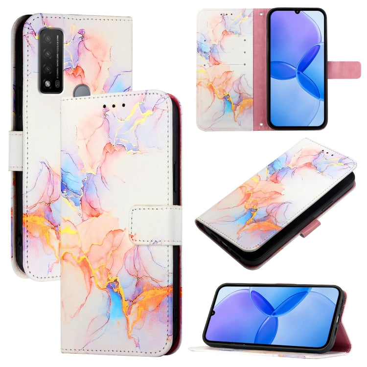 PT003 Marble Pattern Flip Leather Phone Case, For TCL 30Z T602DL, For TCL 30 SE, For TCL 20R 5G