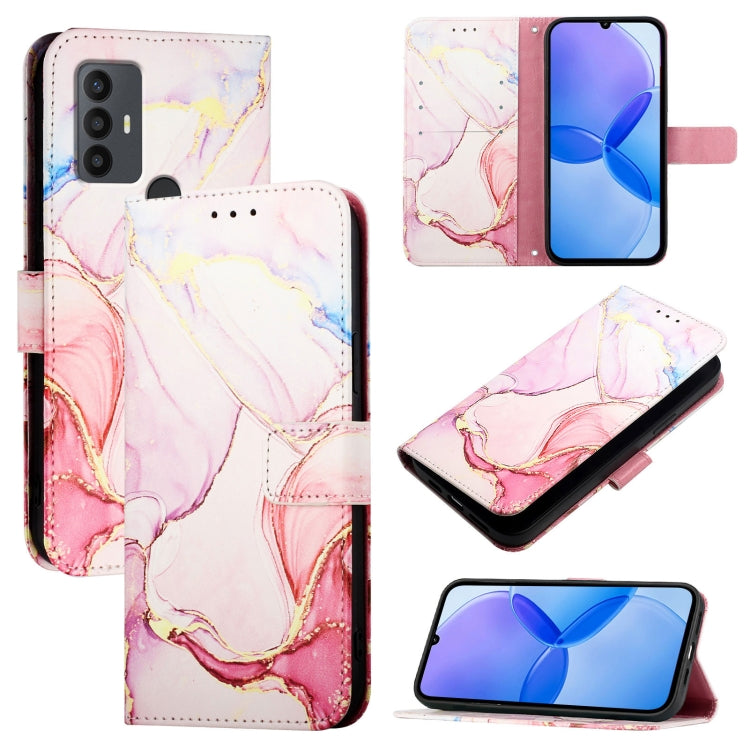PT003 Marble Pattern Flip Leather Phone Case, For TCL 30Z T602DL, For TCL 30 SE, For TCL 20R 5G