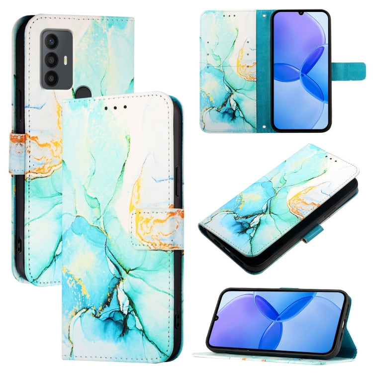 PT003 Marble Pattern Flip Leather Phone Case, For TCL 30Z T602DL, For TCL 30 SE, For TCL 20R 5G