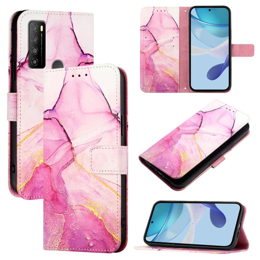 PT003 Marble Pattern Flip Leather Phone Case, For TCL 30 XL T701DL, For TCL 305 / 306 / 30 SE AL02, For TCL 30T T603DL, For TCL 30Z T602DL, For TCL 30 SE, For TCL 20R 5G