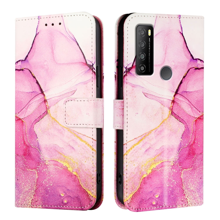 PT003 Marble Pattern Flip Leather Phone Case, For TCL 30 XL T701DL, For TCL 305 / 306 / 30 SE AL02, For TCL 30T T603DL, For TCL 30Z T602DL, For TCL 30 SE, For TCL 20R 5G