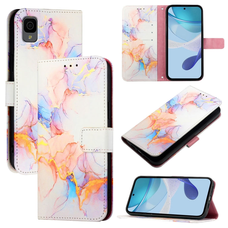 PT003 Marble Pattern Flip Leather Phone Case, For TCL 30Z T602DL, For TCL 30 SE, For TCL 20R 5G