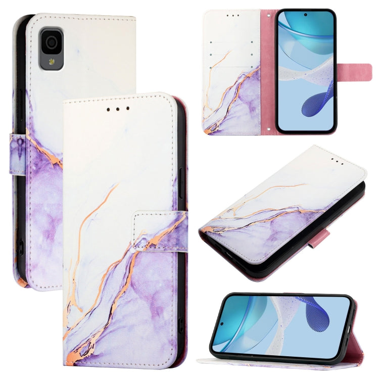 PT003 Marble Pattern Flip Leather Phone Case, For TCL 30Z T602DL, For TCL 30 SE, For TCL 20R 5G