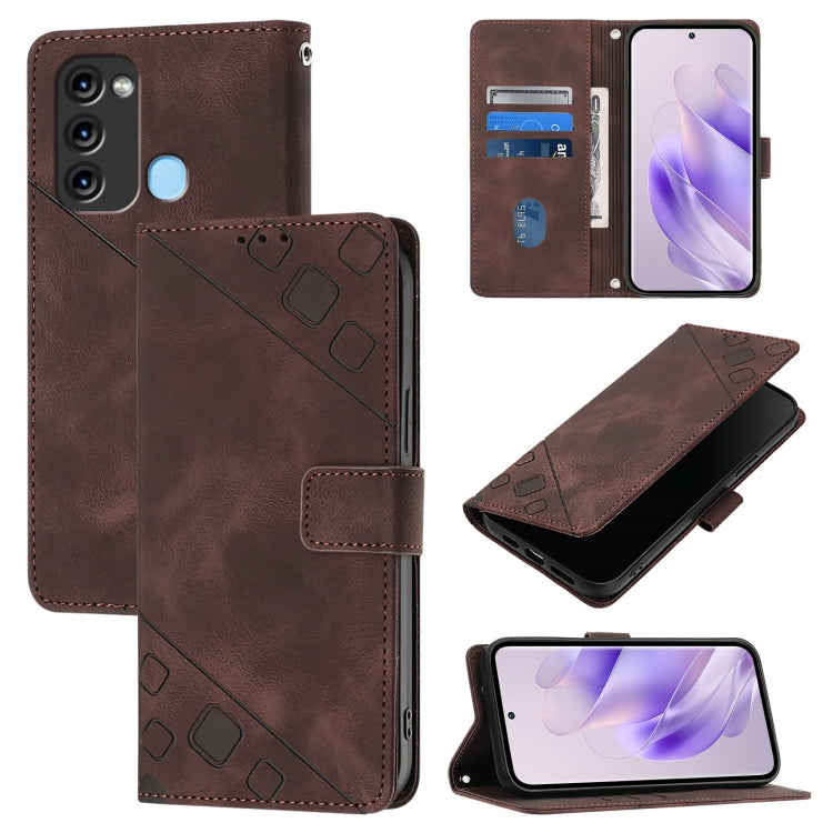 Skin Feel Embossed Leather Phone Case, For ltel A18, For Itel S18 / Vision 5, For Itel P40, For Itel S17 / Vision 3, For Itel A58 / A49, For Itel P17 / A27, For Itel A48