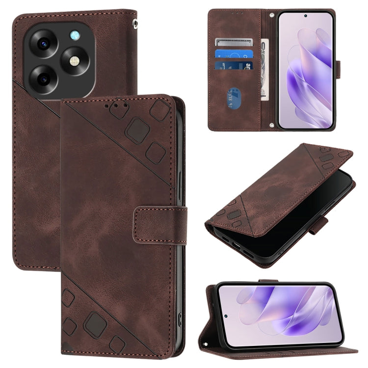 Skin Feel Embossed Leather Phone Case, For Itel S24, For Itel P55+, For Itel P55 4G, For Itel A05s, For Itel A70, For Itel A60 / A60s, For Itel S23+, For Itel S23
