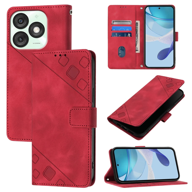 Skin Feel Embossed Leather Phone Case, For itel A200 / A200+ 4G Global, For itel A95 5G, For itel A90 4G, For itel City 100, For Itel A50, For Itel A23 Pro / A17, For Itel P55 5G, For Itel RS4