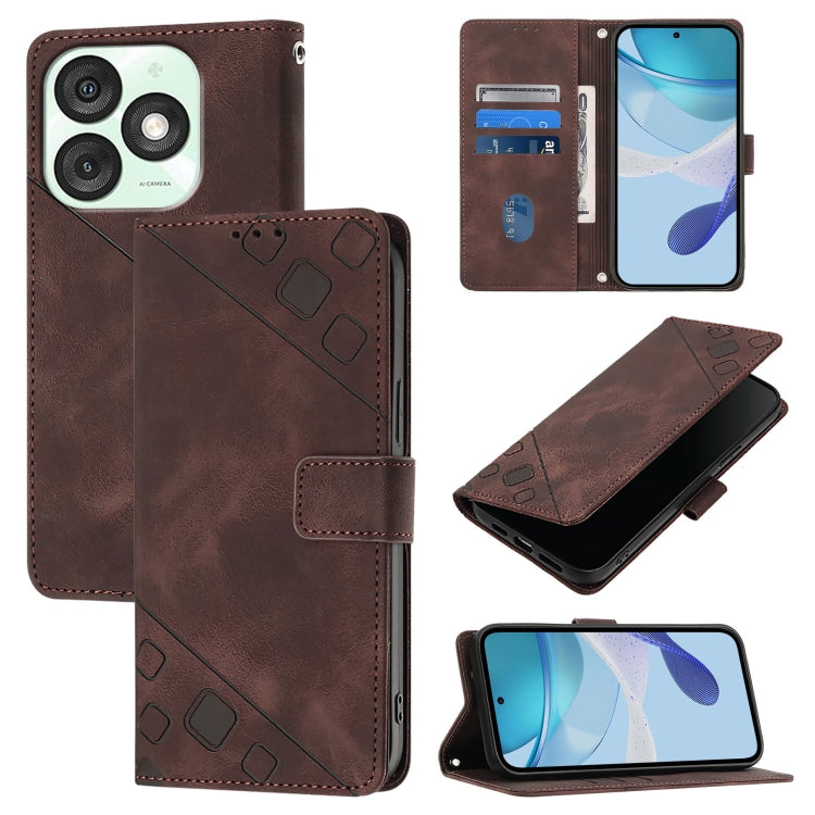 Skin Feel Embossed Leather Phone Case, For itel A200 / A200+ 4G Global, For itel A95 5G, For itel A90 4G, For itel City 100, For Itel A50, For Itel A23 Pro / A17, For Itel P55 5G, For Itel RS4