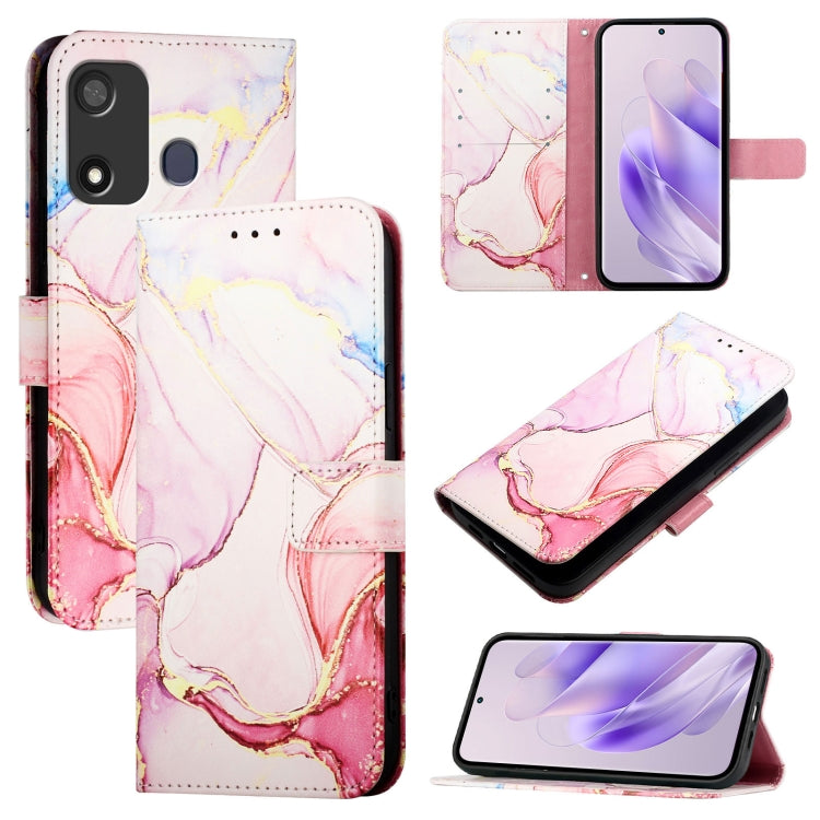 PT003 Marble Pattern Flip Leather Phone Case, For itel P17 / A27, For itel A48