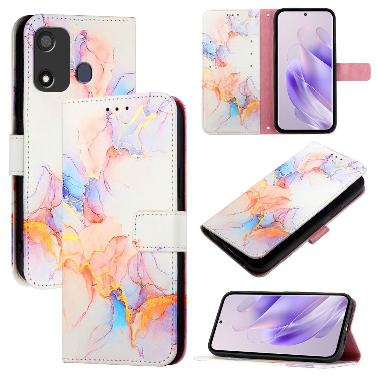 PT003 Marble Pattern Flip Leather Phone Case, For itel P17 / A27, For itel A48