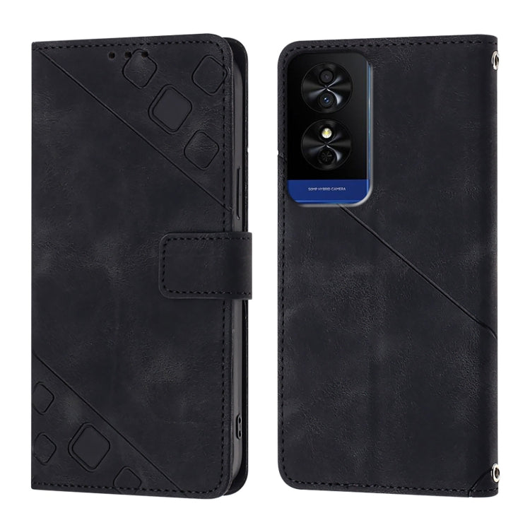 Skin Feel Embossed Leather Phone Case, For TCL 50 5G, For TCL 50 SE, For TCL 501, For TCL 505, For TCL 502, For TCL 405 / 406 / 408, For TCL 40 XL / 40 T T608DL, For TCL 40 SE