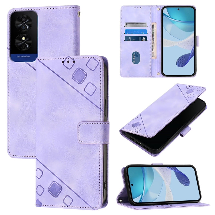 Skin Feel Embossed Leather Phone Case, For TCL 50 5G, For TCL 50 SE, For TCL 501, For TCL 505, For TCL 502, For TCL 405 / 406 / 408, For TCL 40 XL / 40 T T608DL, For TCL 40 SE