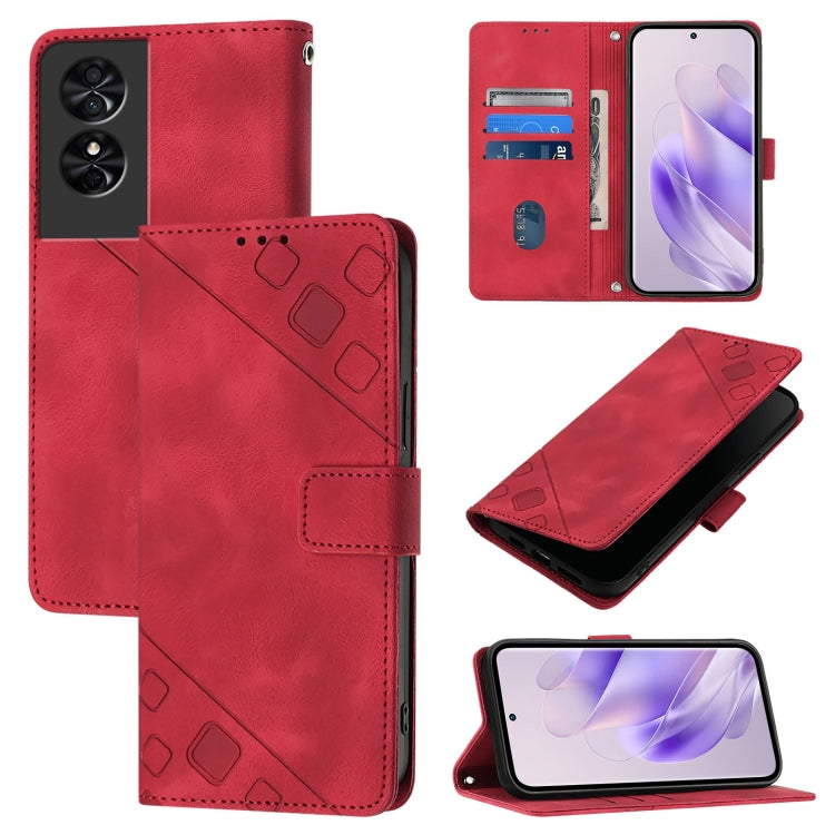 Skin Feel Embossed Leather Phone Case, For TCL 50 5G, For TCL 50 SE, For TCL 501, For TCL 505, For TCL 502, For TCL 405 / 406 / 408, For TCL 40 XL / 40 T T608DL, For TCL 40 SE