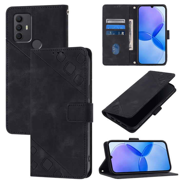 Skin Feel Embossed Leather Phone Case, For TCL 403, For TCL 40 R 5G, For TCL 30 XL T701DL, For TCL 305 / 306 / 30 SE-AL02, For TCL Stylus 5G, For TCL 303, For TCL 30T T603DL, For TCL 30Z T602DL