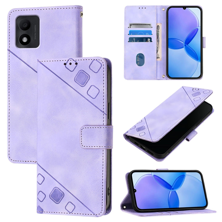 Skin Feel Embossed Leather Phone Case, For TCL 403, For TCL 40 R 5G, For TCL 30 XL T701DL, For TCL 305 / 306 / 30 SE-AL02, For TCL Stylus 5G, For TCL 303, For TCL 30T T603DL, For TCL 30Z T602DL