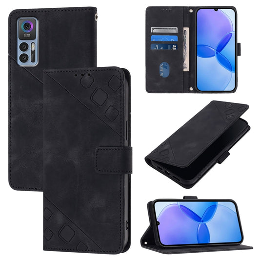 Skin Feel Embossed Leather Phone Case, For TCL 30 5G, For TCL 30 SE, For TCL 30+, For TCL 30 4G, For TCL 20 R 5G