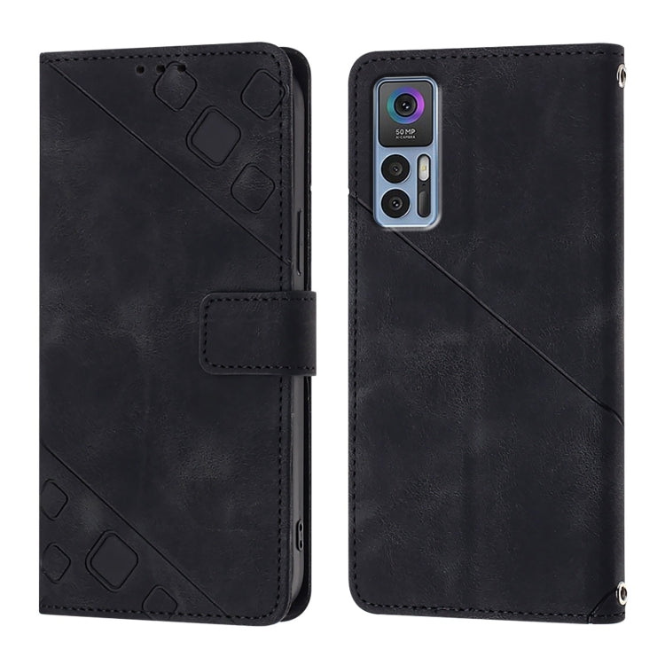 Skin Feel Embossed Leather Phone Case, For TCL 30 5G, For TCL 30 SE, For TCL 30+, For TCL 30 4G, For TCL 20 R 5G