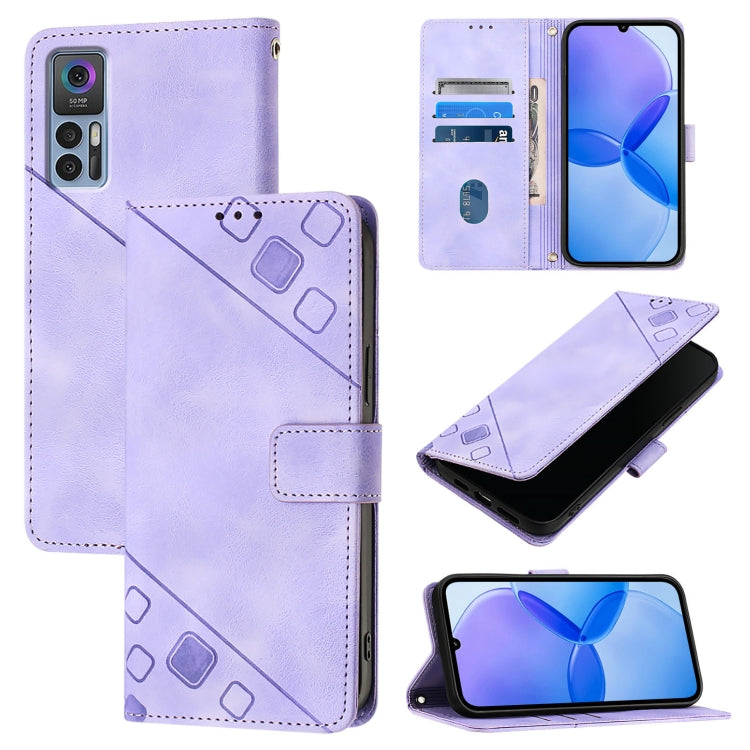 Skin Feel Embossed Leather Phone Case, For TCL 30 5G, For TCL 30 SE, For TCL 30+, For TCL 30 4G, For TCL 20 R 5G